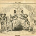 The Bayaderes exhibiting at the Egyptian Hall, 1838