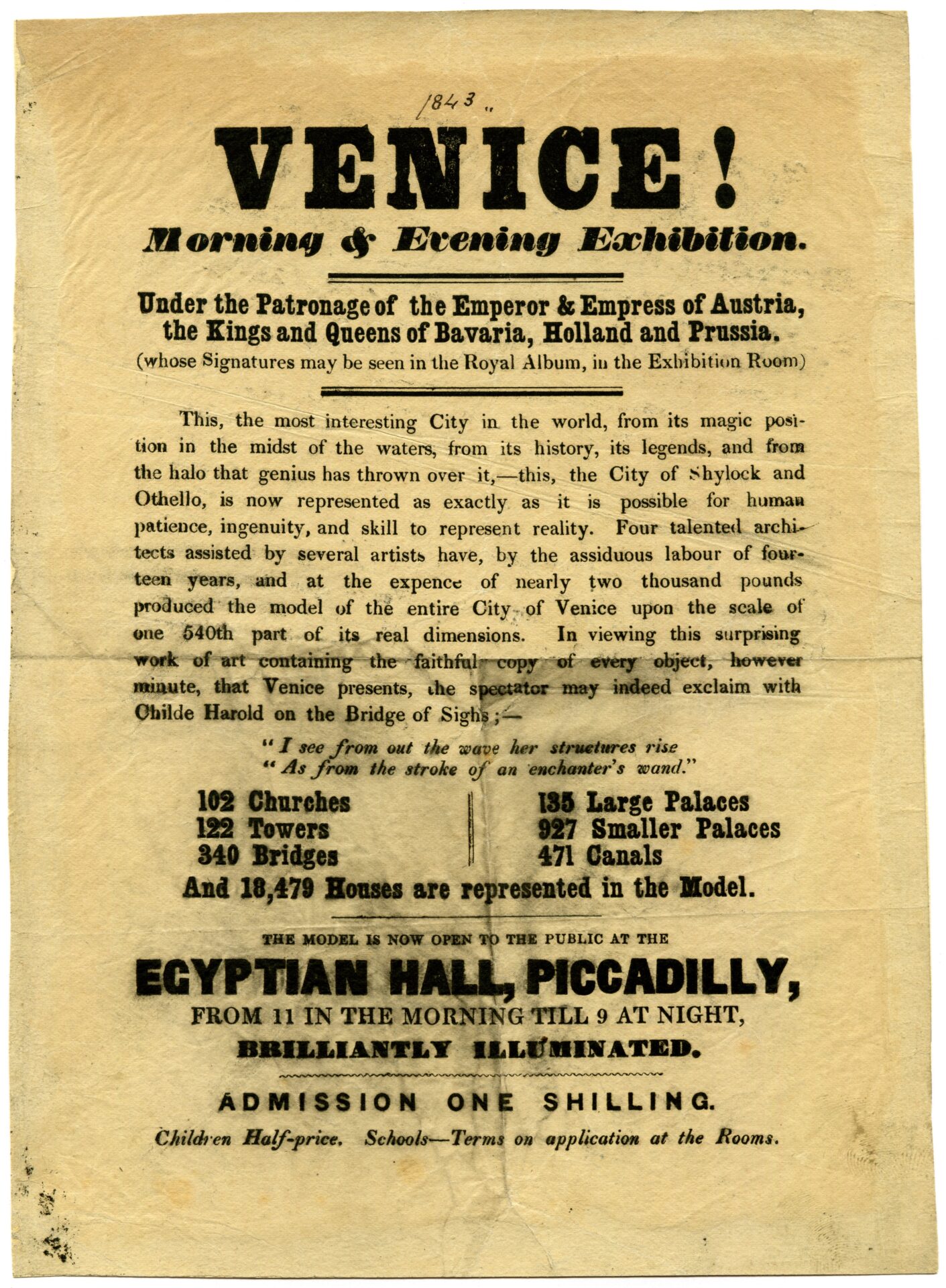 Model of Venice exhibited at the Egyptian Hall