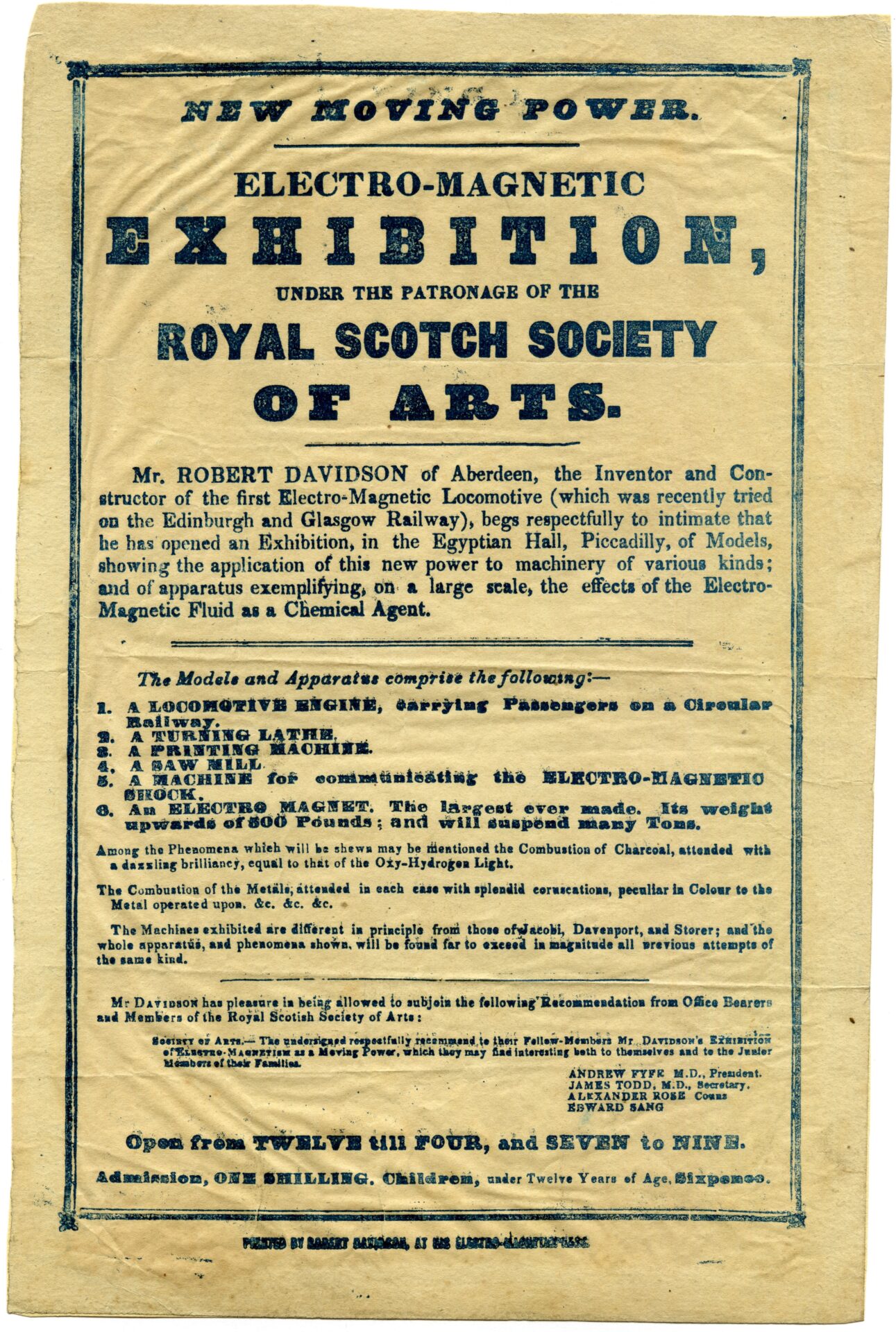 New Moving Power: Electro-magnetic exhibition at the Egyptian Hall