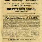 The Lady in Marble exhibiting at the Egyptian Hall, 1848