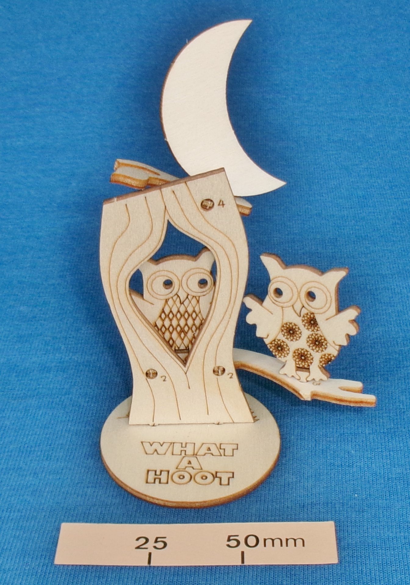 “What a Hoot” wooden gift laser cut card