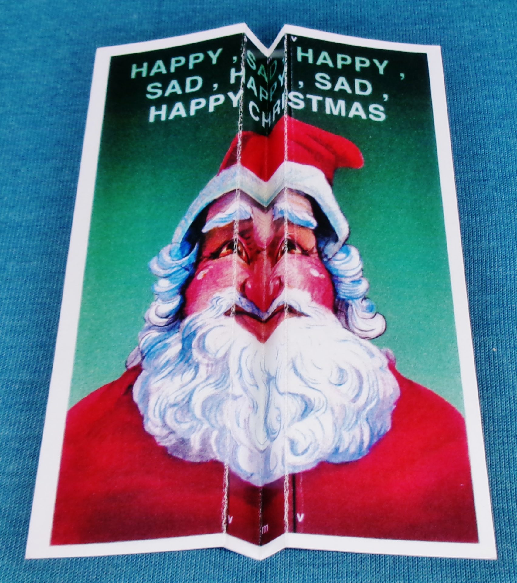 Happy-Sad Father Christmas card