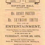 Mr Henry Proctor and Mr Seymour Smith at the Egyptian Hall, 1878