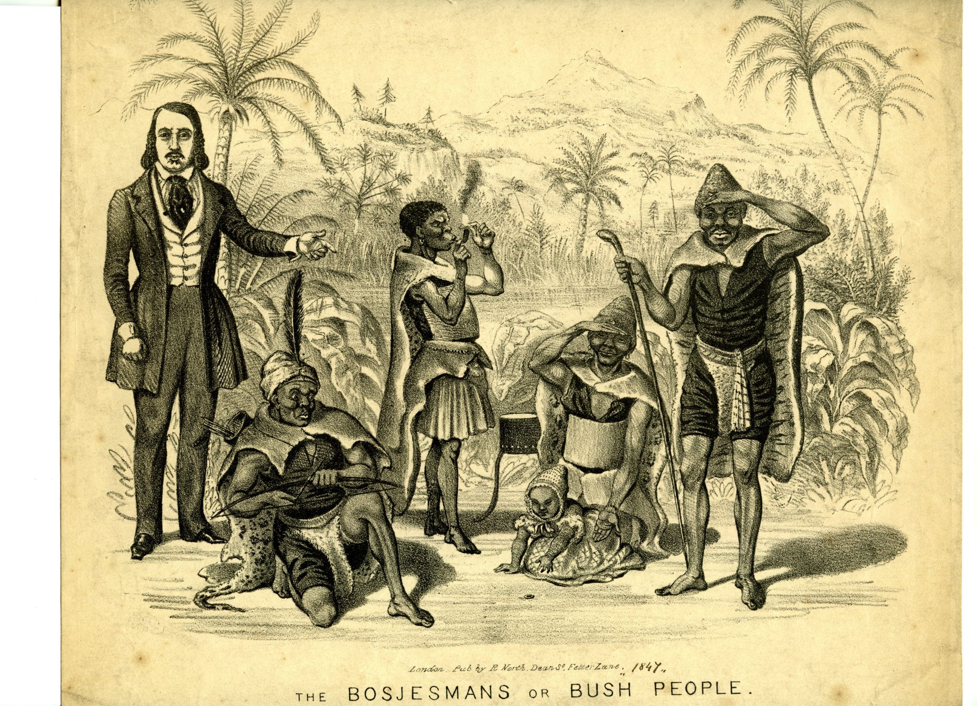 The Bosjesmans or Bush People at the Egyptian Hall, 1847