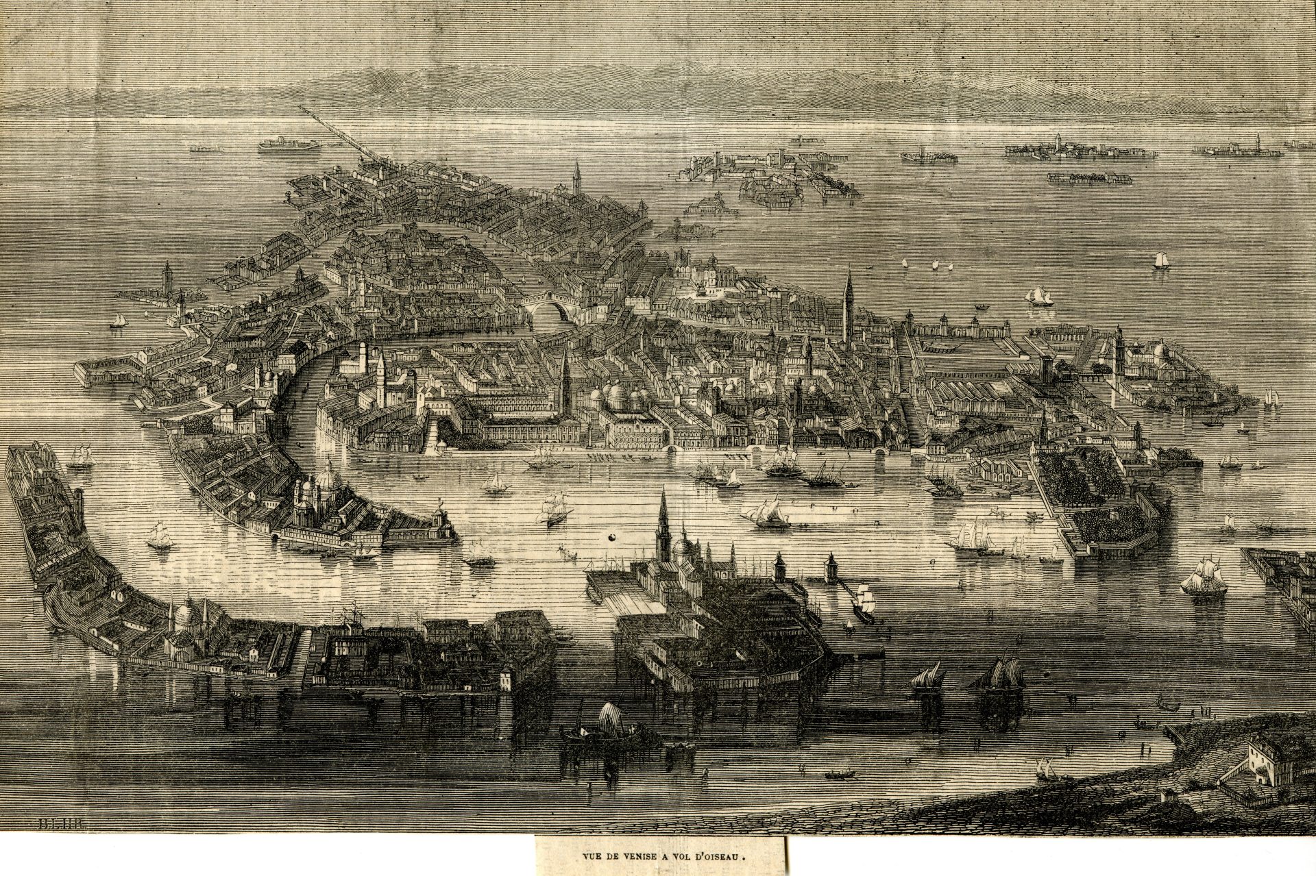 Print ‘Vue de Venise a Vol d’Oiseau’ (Bird’s Eye View of Venice)