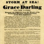 Exhibition ‘Storm at Sea’ at the Egyptian Hall, 1838. The rescue by Grace Darling and her father.