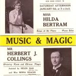 Christmas matinee programme at the ÆOLIAN HALL with Hilda Bertram and Herbert J. Collings