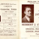 Programme for Herbert J. Collings at the ÆOLIAN HALL with drawing room and Chinese magic