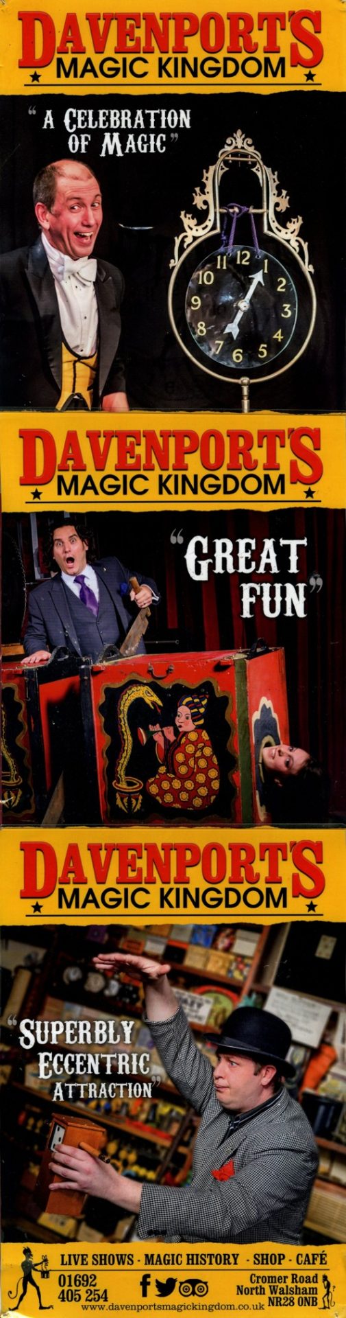Publicity handouts for Davenport’s Magic Kingdom