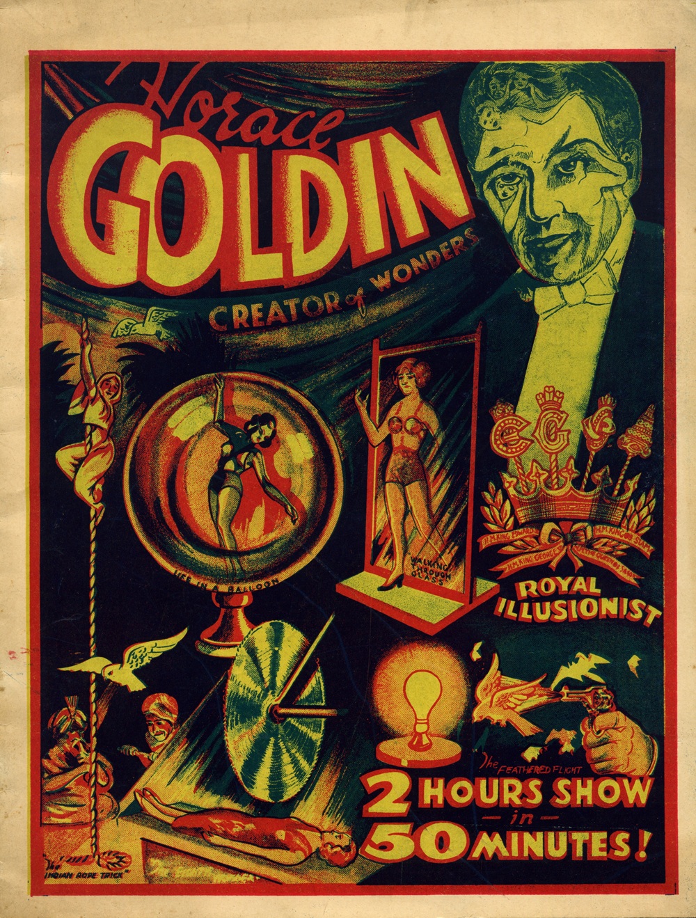 Film of Horace Goldin performing in London