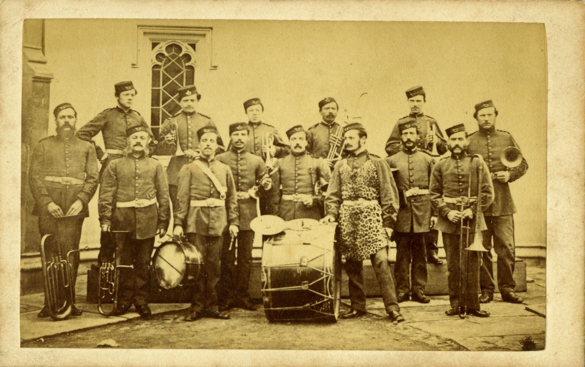 Photograph of bandsmen in Cheltenham