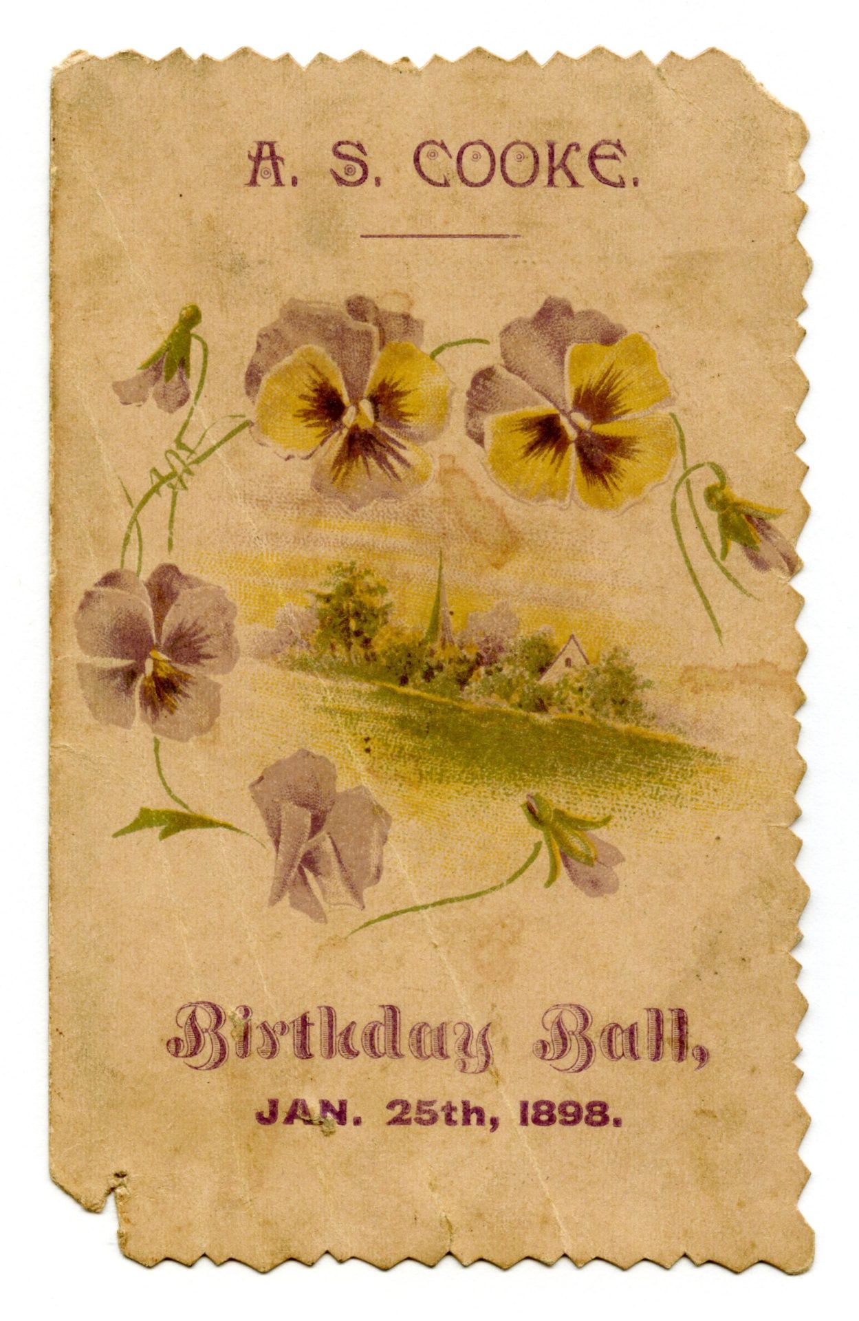 Alfred Stanley Cooke’s Birthday Ball, 1898