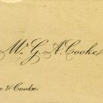 Mr G.A. Cooke’s business card for Maskelyne and Cooke