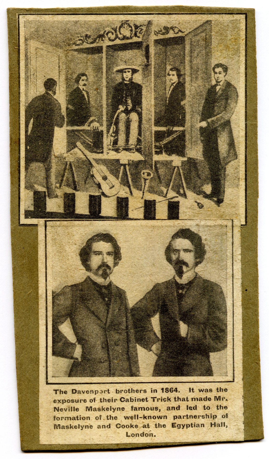 The Davenport Brothers news clippings