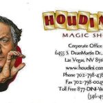 Business card for Scott Alcalay, Houdini’s Magic Shop, San Francisco