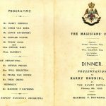 Programme for The Magicians’ Club Dinner including performances by Houdini and Lewis Davenport, 1920