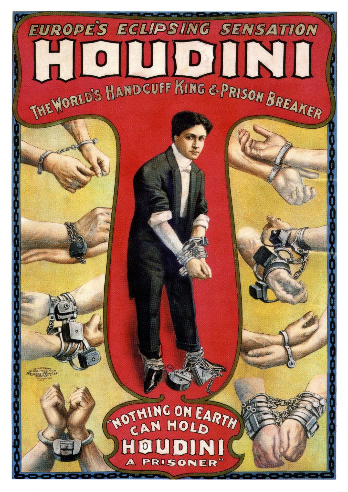 Postcard of a Houdini poster