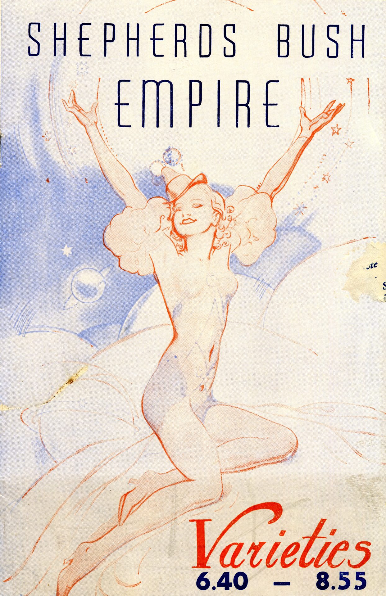 Programme for Dante at the Shepherds Bush Empire, 3 October 1938