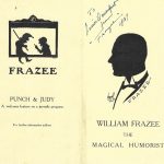 Signed leaflet advertising William Frazee The Magical Humorist, 1937