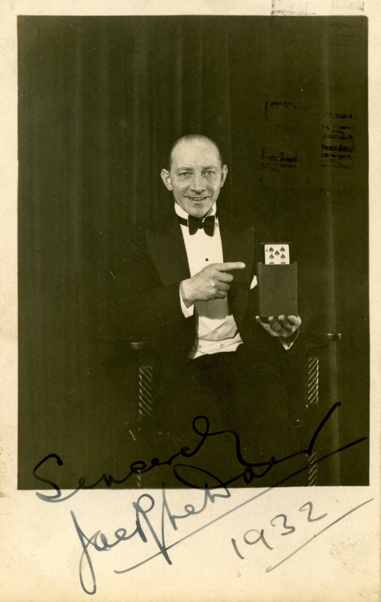 Signed photographic postcard of Jack Le Dair, 1932
